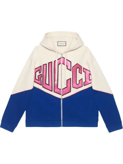 Shop Gucci Game Hoodie In White