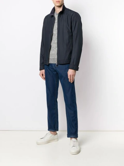 Shop Canali Straight Leg Jeans In Blue