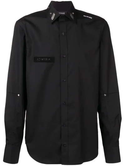 Shop Icosae Appliqués Shirt In Black