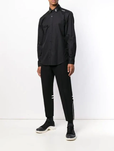 Shop Icosae Appliqués Shirt In Black