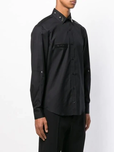 Shop Icosae Appliqués Shirt In Black