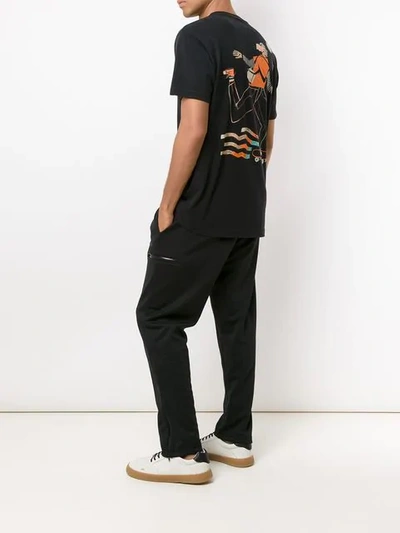 Shop Osklen T-shirt With Print Detail In Black