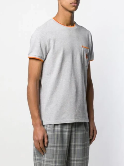 Shop Kenzo Embroidered Tiger T In Grey