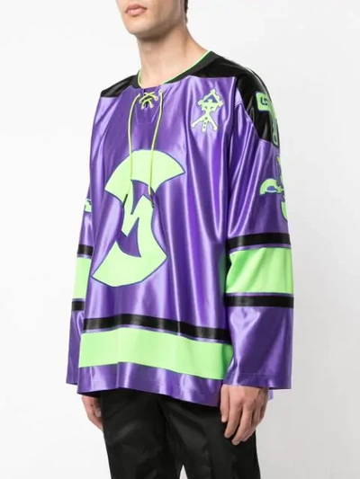 Shop Sankuanz Oversized Hockey Sweatshirt In Purple