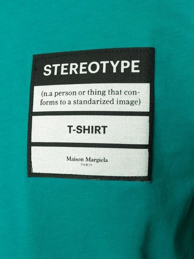 Shop Maison Margiela Stereotype T In Green