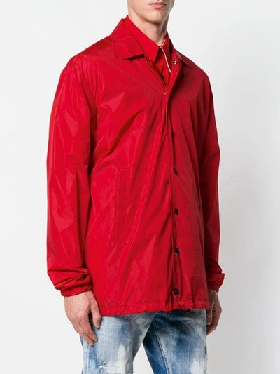 Shop Dsquared2 Collared Windbreaker In 309 Red