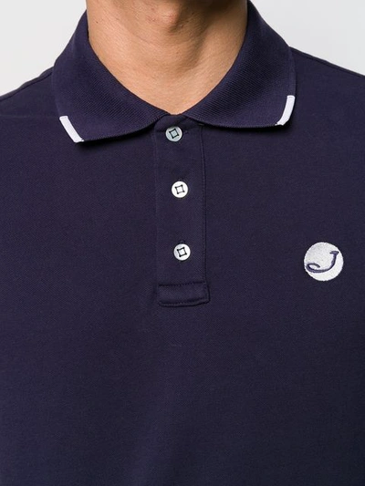 Shop Jacob Cohen Embroidered Logo Polo Shirt - Blue