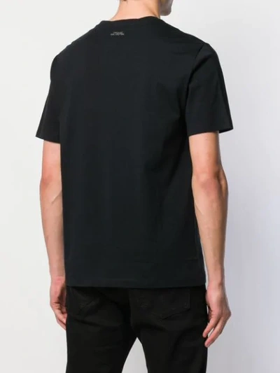 Shop Versace Crew Neck Logo T-shirt In Black