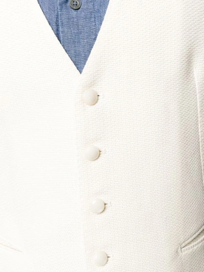 Tagliatore Knitted Waistcoat In White