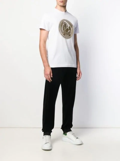 Shop Versace Jeans Couture Printed Logo T In White