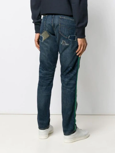 Shop Polo Ralph Lauren Contrast Patch Jeans - Blue