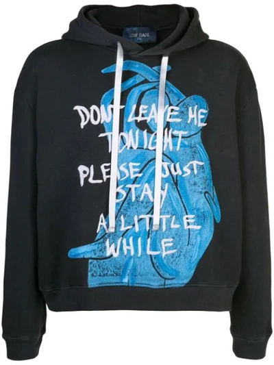Shop Lost Daze Art Print Hooded Sweatshirt In Blue