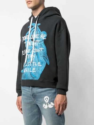 Shop Lost Daze Art Print Hooded Sweatshirt In Blue