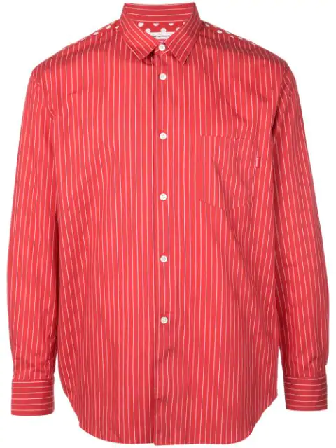 cdg striped shirt