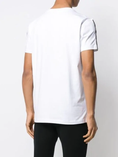 Shop Kappa Logo Tape Trim T-shirt In White