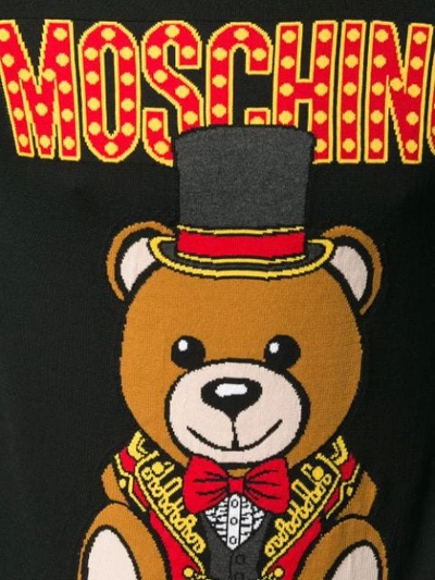 Shop Moschino Teddy Logo Sweatshirt In Black