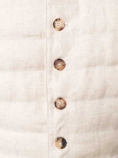 Shop Brunello Cucinelli Ribbed Waistcoat In Neutrals