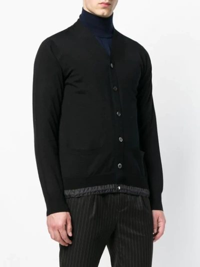 Shop Sacai Drawstring Cardigan - Black