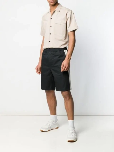 Shop Ami Alexandre Mattiussi Side Stripe Shorts In Black