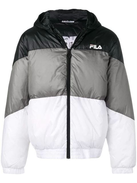 black and white fila jacket