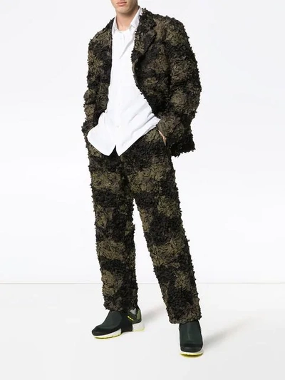 Shop Comme Des Garçons Homme Deux Embroidered Camouflage Trousers In Brown