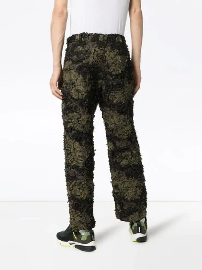 COMME DES GARÇONS HOMME PLUS EMBROIDERED CAMOUFLAGE TROUSERS - 棕色
