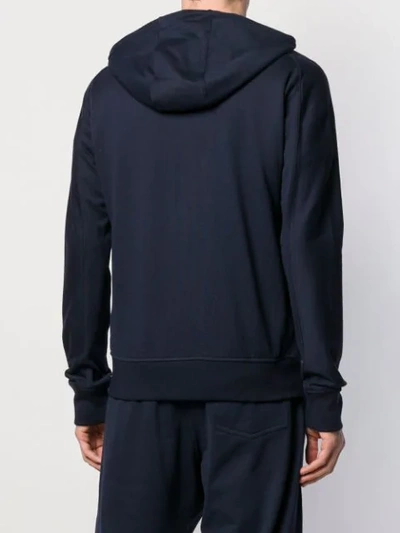 Shop Y-3 Classic Zipped Hoodie In Blue