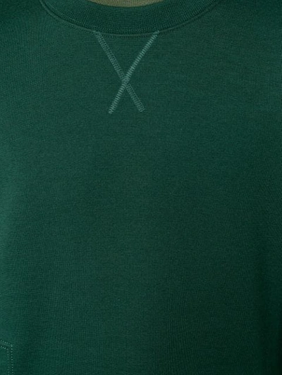 Shop Lanvin Logo Embroidered Sweatshirt In Green