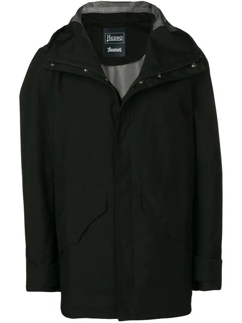 Herno Trylayer Hooded Jacket In Black | ModeSens