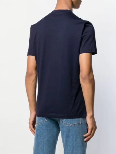 Shop Brunello Cucinelli V-neck Classic T-shirt In Blue