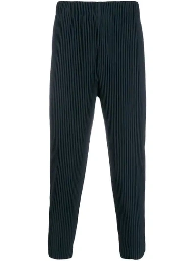 Shop Issey Miyake Plissé Trousers In 74 Blue