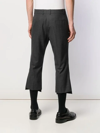 Shop Namacheko Mid-rise Cropped Trousers In Grey