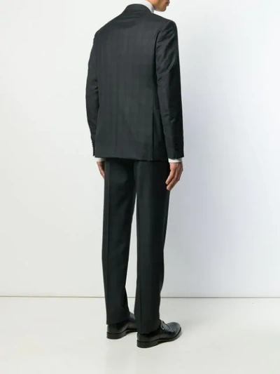 Shop Ermenegildo Zegna Check Print Suit In Black