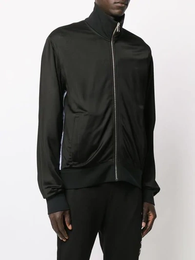 Shop Versace Medusa Strap Detail Track Jacket In Black