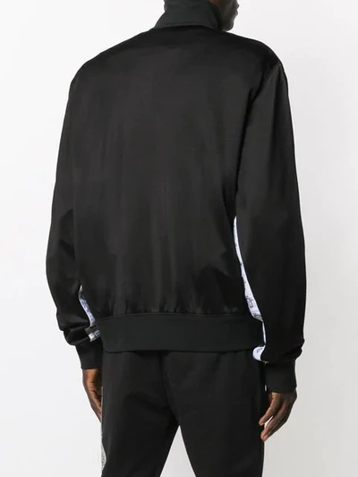 Shop Versace Medusa Strap Detail Track Jacket In Black