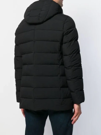Moorer Florio Double-breasted Padded Coat In Black