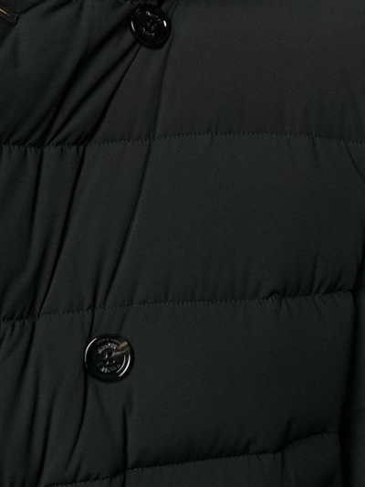 Moorer Florio Double-breasted Padded Coat In Black