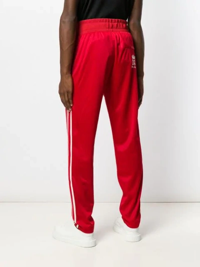 Shop Dolce & Gabbana Logo Striped Track Pants In Red