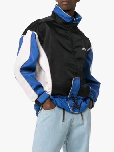 Shop Ader Error Colour Block Oversized Jacket In Blue