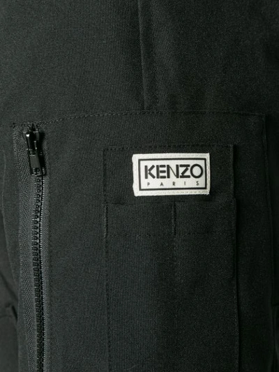 Shop Kenzo Zipped Padded Jacket In Black