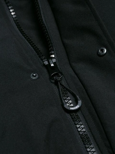 Shop Kenzo Zipped Padded Jacket In Black