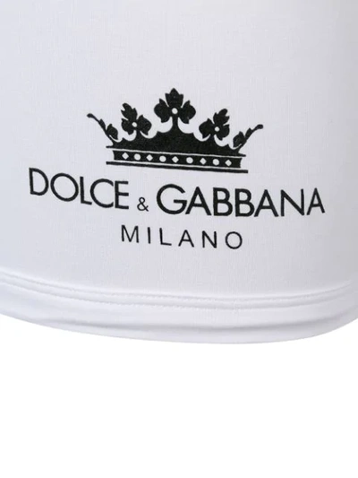 Shop Dolce & Gabbana Logo Slim-fitted Boxers - White