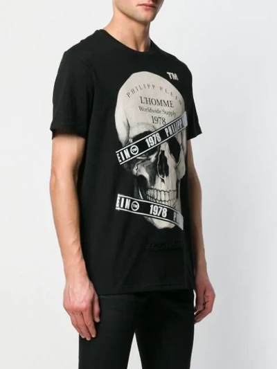 Shop Philipp Plein Skull Print T-shirt In Black