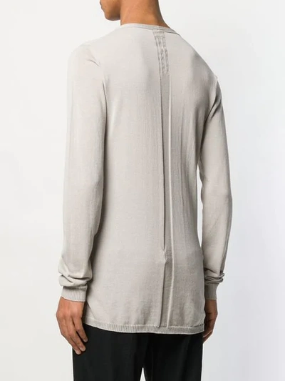 Shop Rick Owens Long Sleeved Sweater In Neutrals