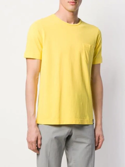 Shop Drumohr Casual Crew Neck T-shirt In Yellow
