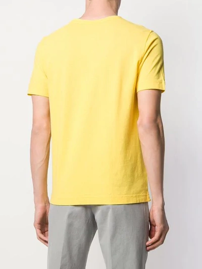 Shop Drumohr Casual Crew Neck T-shirt In Yellow