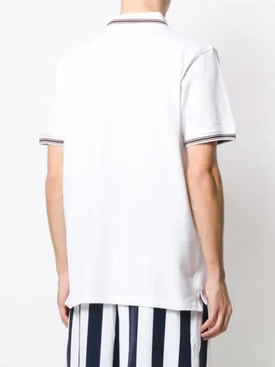 Shop Fila Contrast Trim Polo Shirt - White