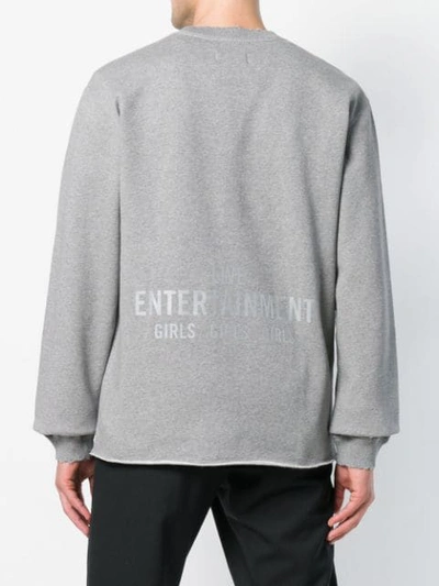 Shop Rta Distressed Severed Hem Sweatshirt In Grey