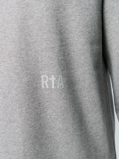 Shop Rta Distressed Severed Hem Sweatshirt In Grey