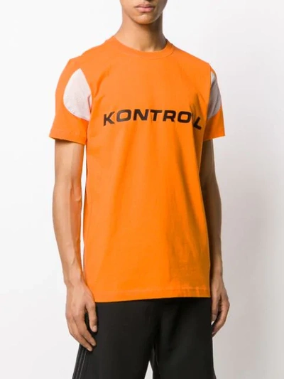 Shop Kappa Mesh Panels T-shirt In Orange